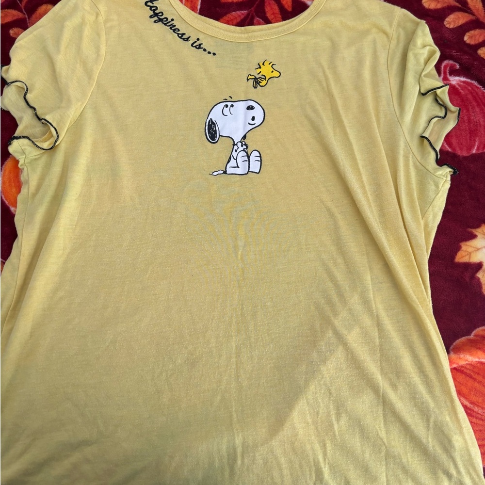 Yellow Snoopy Kids T-Shirt